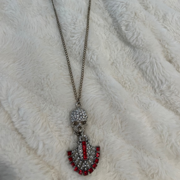 Sebastian Jamarillo Jewelry - Stone encrusted skull charm necklace pendant